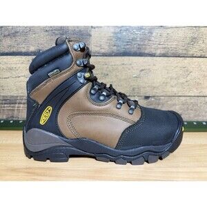 NEW Keen Louisville WP Met Brown Black Waterproof Work Boots Men's Size 8.5 EE